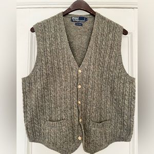 Size L Polo Ralph Lauren cable vest